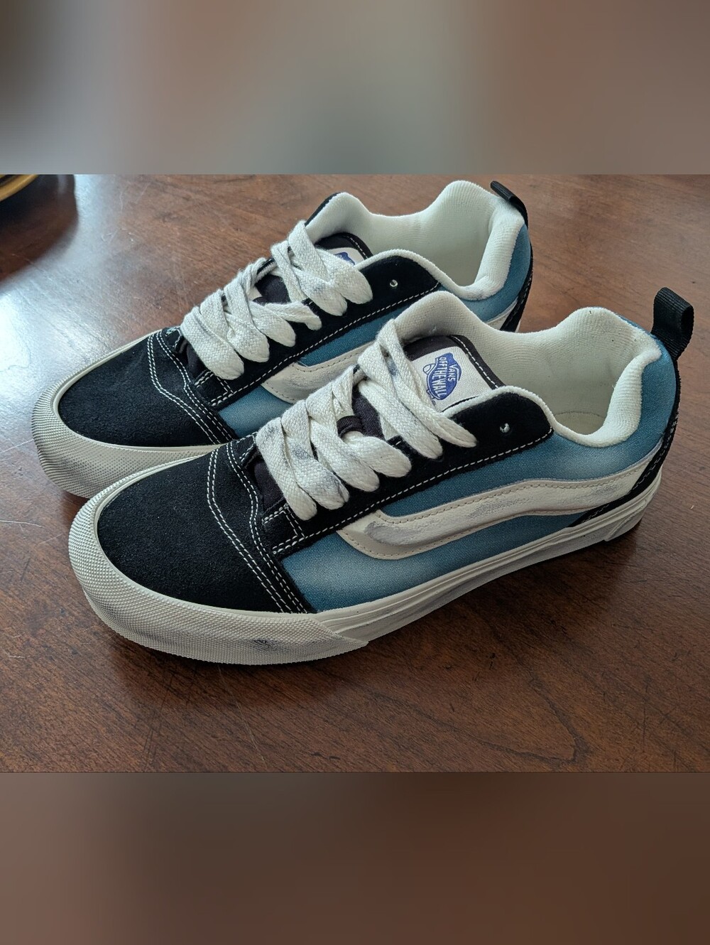 NEW Mens Knu Skool Wave Washed Bluestone Sneaker Shoes Size 7 Women's Size 8.5